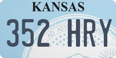 KS license plate 352HRY