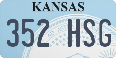 KS license plate 352HSG