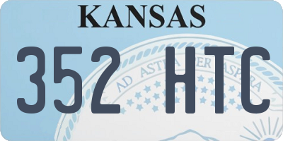 KS license plate 352HTC