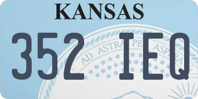 KS license plate 352IEQ