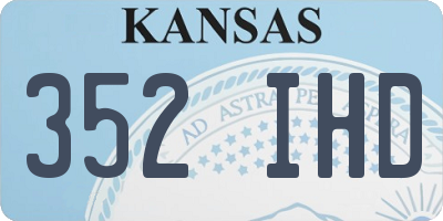 KS license plate 352IHD