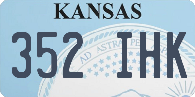 KS license plate 352IHK