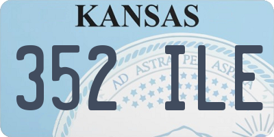KS license plate 352ILE