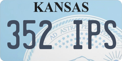KS license plate 352IPS