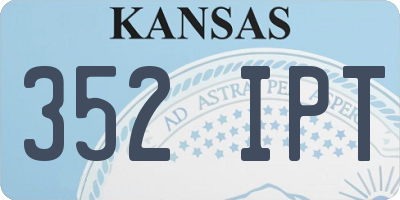 KS license plate 352IPT