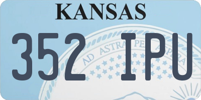 KS license plate 352IPU