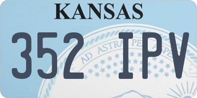 KS license plate 352IPV