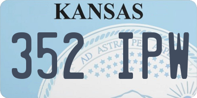 KS license plate 352IPW
