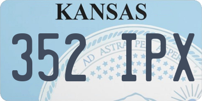 KS license plate 352IPX