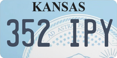 KS license plate 352IPY