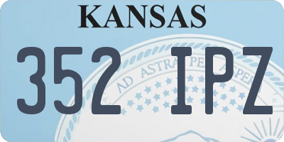 KS license plate 352IPZ
