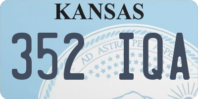 KS license plate 352IQA
