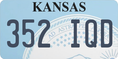 KS license plate 352IQD