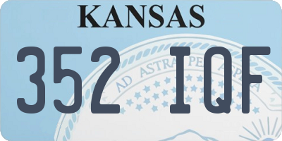 KS license plate 352IQF