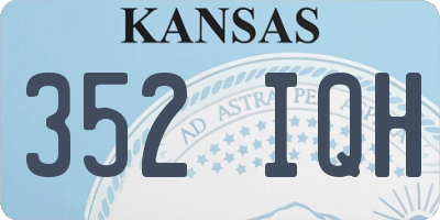 KS license plate 352IQH