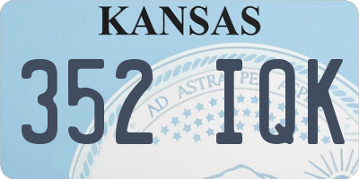 KS license plate 352IQK