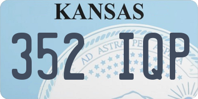 KS license plate 352IQP