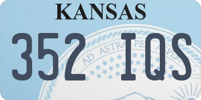 KS license plate 352IQS