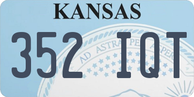 KS license plate 352IQT