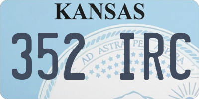 KS license plate 352IRC