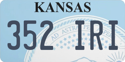 KS license plate 352IRI