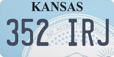 KS license plate 352IRJ
