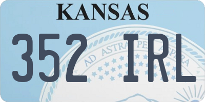 KS license plate 352IRL
