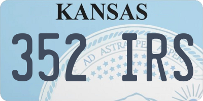 KS license plate 352IRS