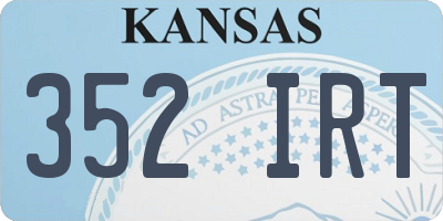 KS license plate 352IRT