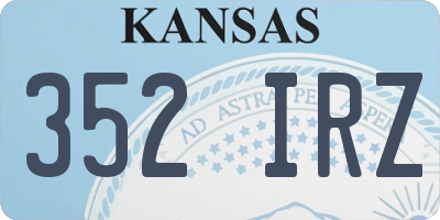 KS license plate 352IRZ