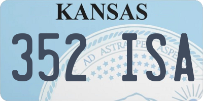 KS license plate 352ISA