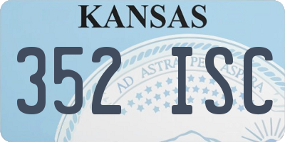 KS license plate 352ISC