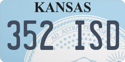 KS license plate 352ISD