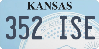 KS license plate 352ISE