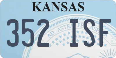 KS license plate 352ISF