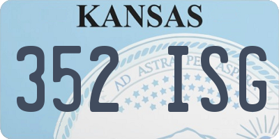 KS license plate 352ISG