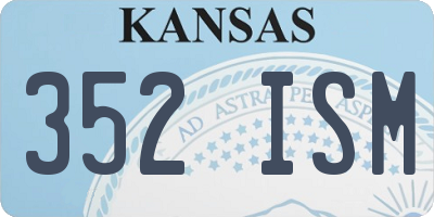 KS license plate 352ISM