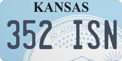 KS license plate 352ISN
