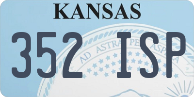 KS license plate 352ISP