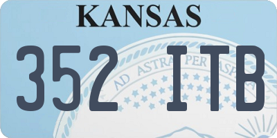KS license plate 352ITB