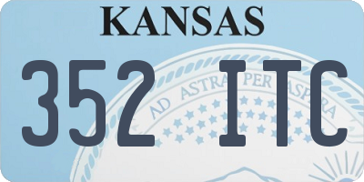 KS license plate 352ITC