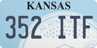 KS license plate 352ITF