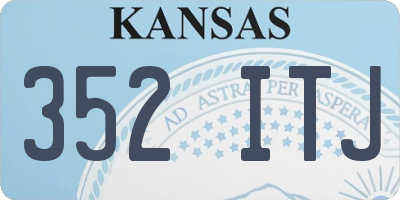 KS license plate 352ITJ