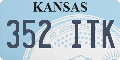 KS license plate 352ITK