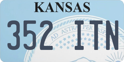 KS license plate 352ITN