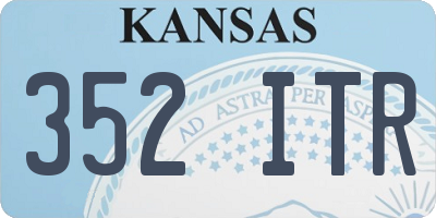 KS license plate 352ITR