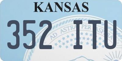 KS license plate 352ITU