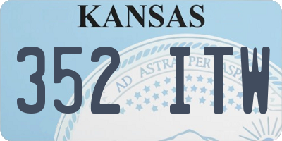 KS license plate 352ITW