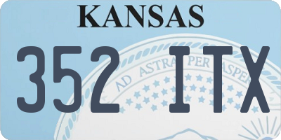 KS license plate 352ITX