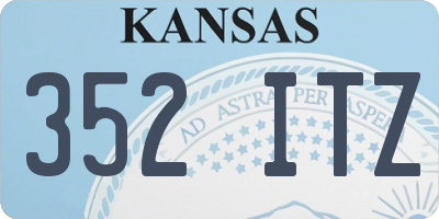 KS license plate 352ITZ